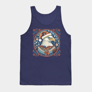 Eagle wearing his Ugly Christmas Sweater Tank Top